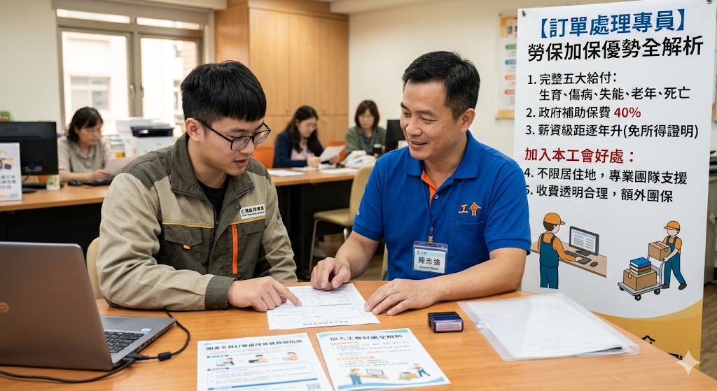 圖書文具訂單處理專員勞保指南：從基本權益到工會加保優勢全解析