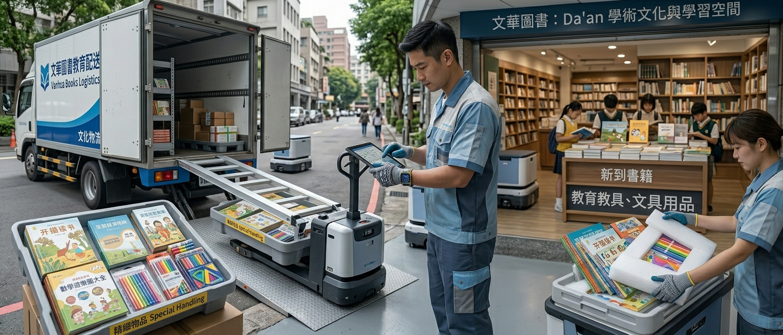 台北市圖書文具運送業職業工會-送貨員在搬運貨物